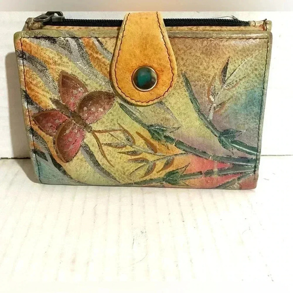 Anuschka multicolor print leather wallet - Picture 1 of 6